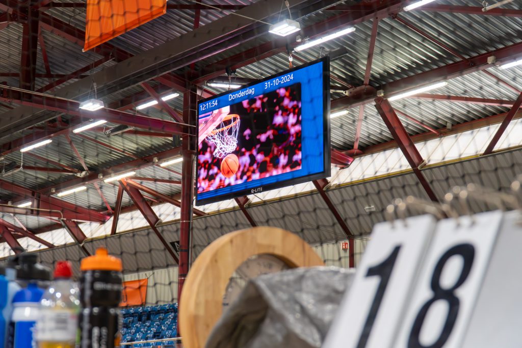 Digitaal scorebord bij Velodrome